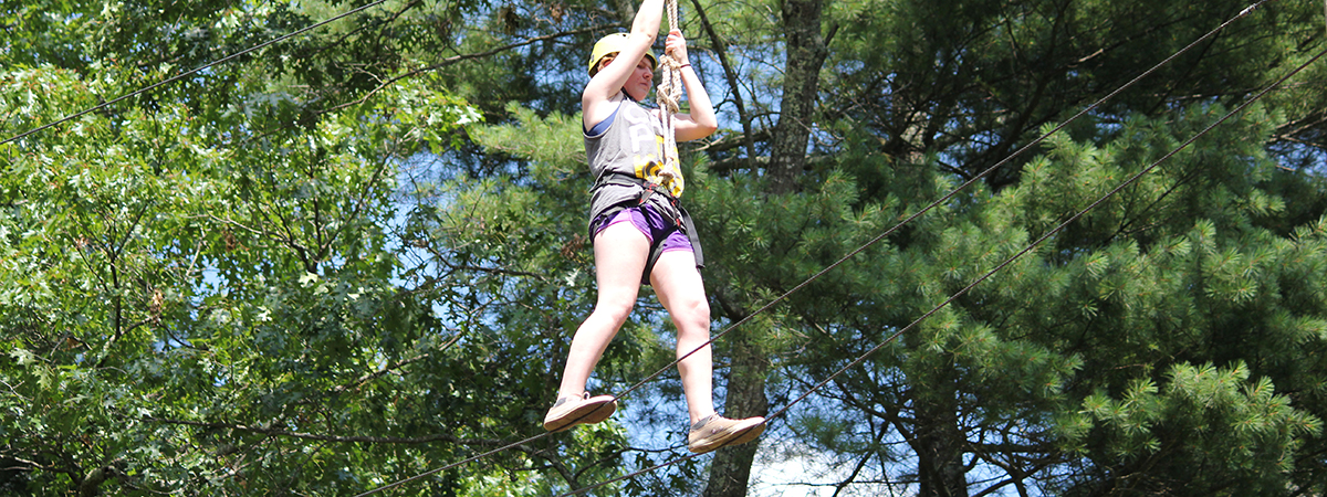High Ropes Adventure in western nc mountains retreat